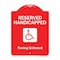 Signmission Reserved Handicapped Towing Enforced Heavy-Gauge Aluminum Sign, 24" x 18", RW-1824-9769 A-DES-RW-1824-9769 - alternate 1